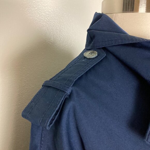 GUS MAYER - 12 - VINTAGE "Aquatogs" Blue Trench Coat - Picture 6 of 10